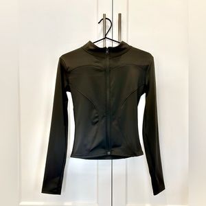 UNWORN Black Athletic Cropped Zip-up Jacket